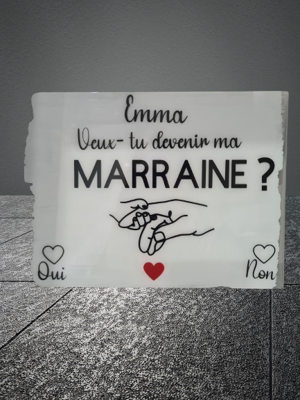 Cadre parrain marraine personnalisée