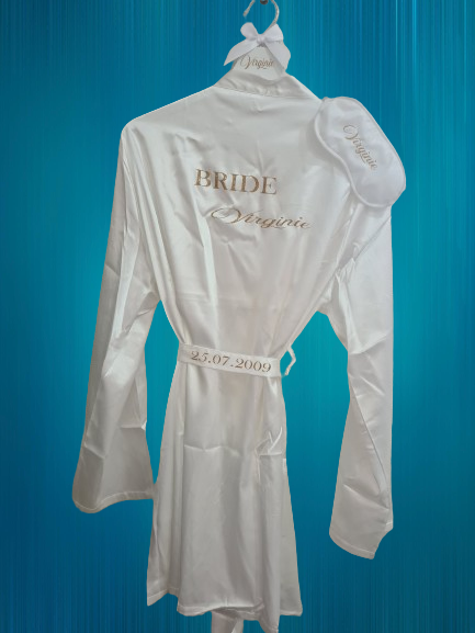 peignoir personnalisé coffret mariage