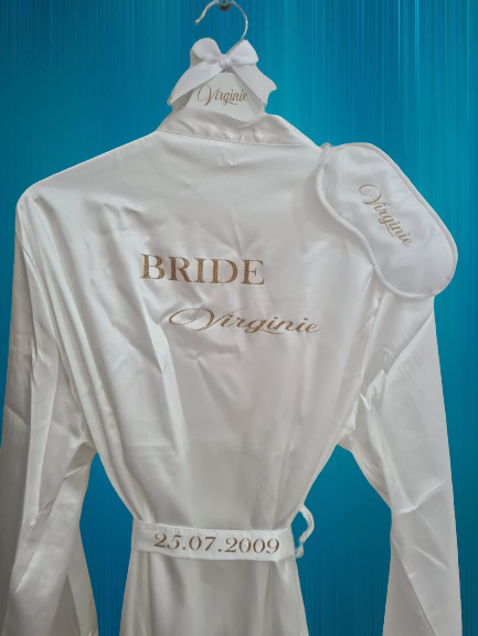 peignoir personnalisé coffret mariage